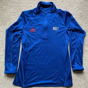 Adidas women’s M Kansas Jayhawks 1/4 zip. NWOT